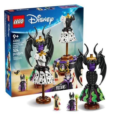 LEGO Disney Villains Maleficent’s & Cruella De Vil’s Dresses #43262 524 Pcs NIB