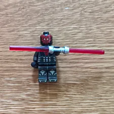LEGO Star Wars Darth Maul Minifigure w/ Double-Bladed Lightsaber, Plastic