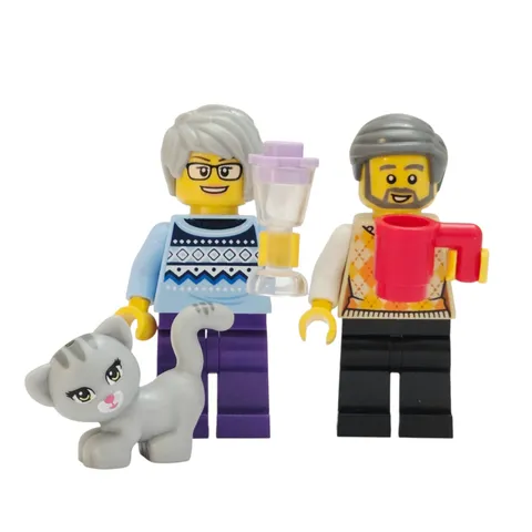 LEGO Grandma & Grandpa Minifigure Lot Elderly Couple City Figures Grandparents