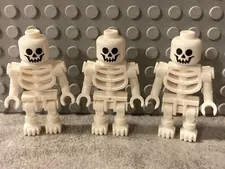 Lot of 3 LEGO Skeleton Minifigures - New!