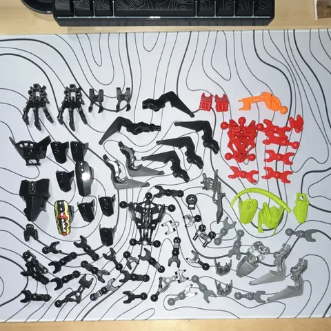 LEGO BIONICLE Parts Bulk Lot, Multicolor Plastic Replacement Pieces