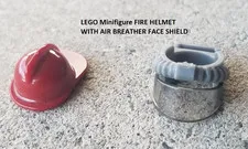 LEGO Minifigure FIRE HELMET WITH AIR BREATHER FACE SHIELD Real Fire Fighting Job
