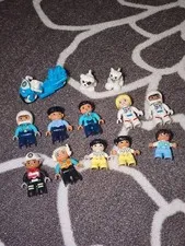 LEGO DUPLO Figure Lot Astronaut Police Firefighter Scooter Dogs People Character