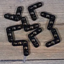 LEGO Black 32056 59605 Technic Liftarm Modified Bent Thin L-Shape 3 x 3 Qty 8