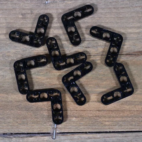 LEGO Black 32056 59605 Technic Liftarm Modified Bent Thin L-Shape 3 x 3 Qty 8