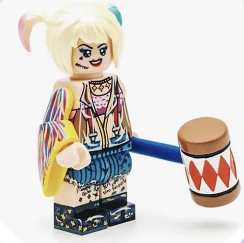 FedEx:LAB9 Studio LEGO Custom Harley Quinn Brick Minifigure Rare DC Movie Grail