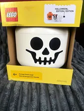 LEGO Storage Head Halloween Skull Large White Black 4+ MPN 4032