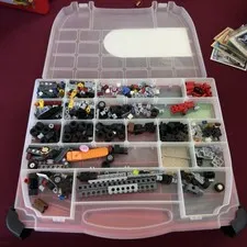 LEGO Bulk Lot Assorted Parts & Pieces in Organizer Storage Case