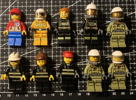 Lego Minifigures Bulk Lot - firefighters