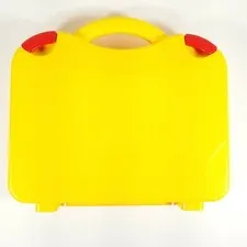 LEGO Yellow Hard Plastic Carrying Carry Case Storage Box with Handle Dividers