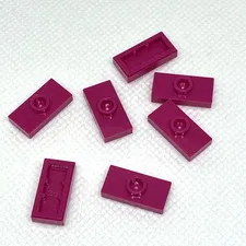 LEGO Parts - Magenta Plate 1 x 2 with 1 Stud (Jumper) - No 15573 - QTY 7