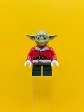 Yoda sw1071 Olive Green, Red Santa Jacket, Dark Green Short Legs Star Wars Lego
