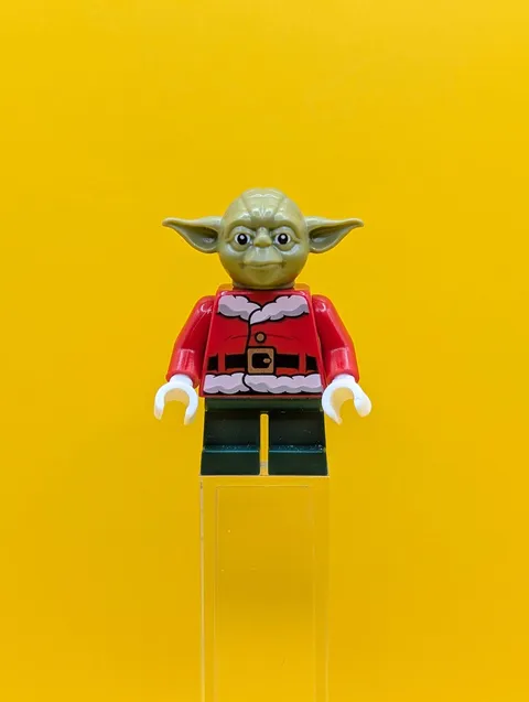 Yoda sw1071 Olive Green, Red Santa Jacket, Dark Green Short Legs Star Wars Lego