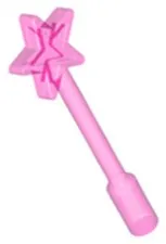 Lego NEW Cute WITCH Minifigure WAND Trans-Dark Pink Magic Star on End 71052 Part