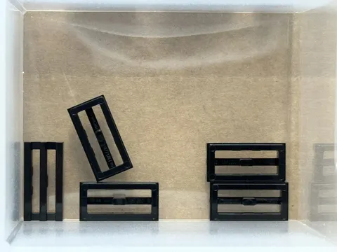 LEGO Parts - Black Tile 1 x 2 Grille with Bottom Groove - No 2412b - QTY 5