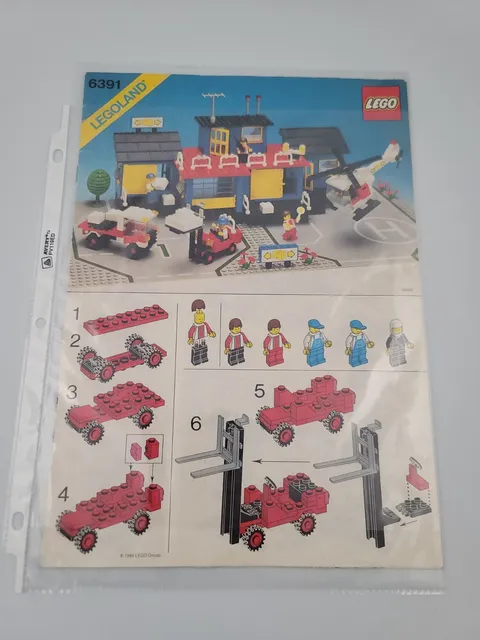 Vintage Lego Town Cargo Center 6391 - Instructions Only - In Great Condition