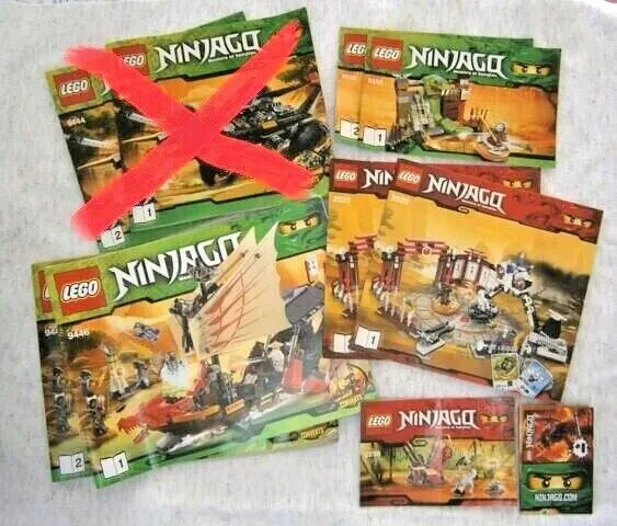 Lego Ninjago Instruction Manual Books 9446, 9558, 2520, 2252