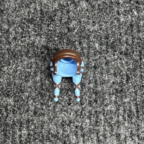 LEGO® Part 87571pb01 - Minifigure, Headgear Dark Brown Aayla Secura Pattern