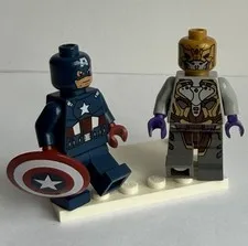 Lego Minifig Captain America Chitauri General Marvel Avengers Lot of 2