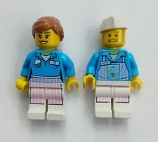 LEGO Movie Time Ice Cream Jo And Mike Minifigures Vendor Pink Apron Pair Figures