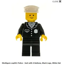 LEGO Town/Classic Town (cop001) Police Minifigure [#6540] 1979-1991