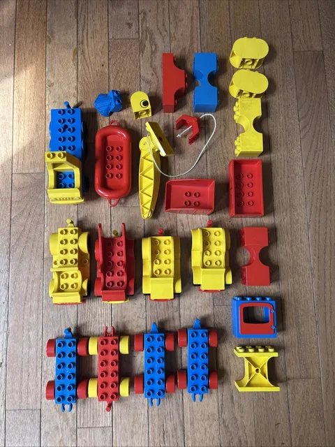Lego Duplo Vehicle Lot Wheels Construction Crane Truck Car