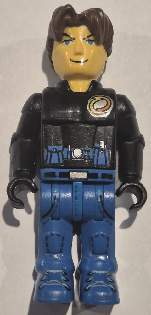 Vintage LEGO Jack Stone with Black Jacket and Blue Pants Minifigure