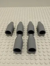 (6) LEGO Airplane Jet Engine Lot-Grey