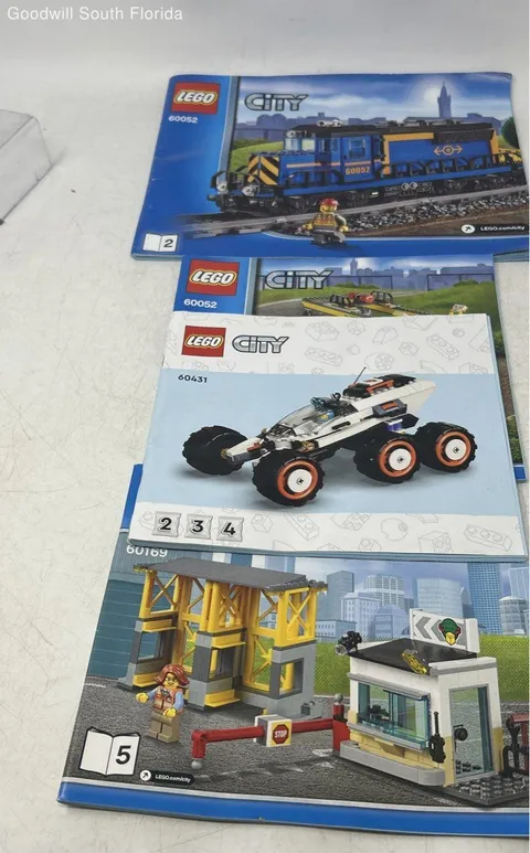 Lot Of 4 Pcs Assorted Lego City Mixed Variety Instruction Manuals For Age 3+
