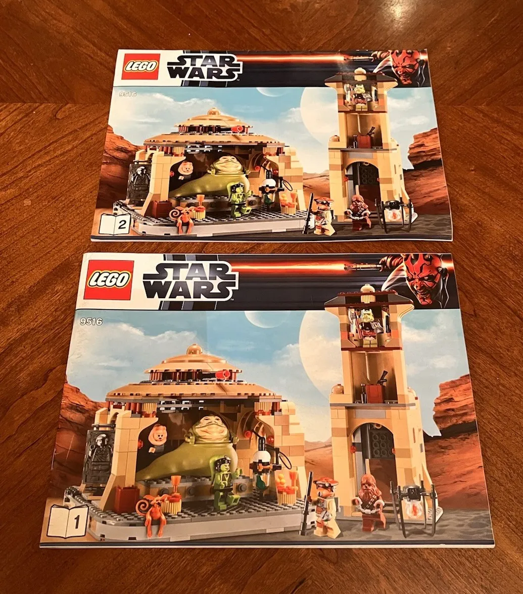 LEGO Star Wars 9516 Jabba’s Palace Instruction Manuals Books 1 & 2