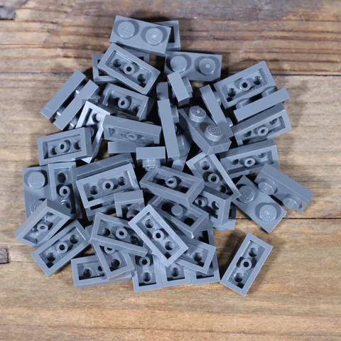 LEGO Dark Bluish Gray Plate 1 x 2 Part No. 3023 Qty 50