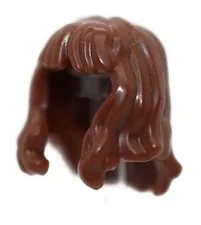 LEGO Reddish Brown Minifigure Hair Female Mid Length Wavy Bangs 37697 6403106