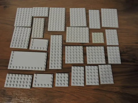 LEGO  Light Gray Grey Flat Base Plate Lot Building Parts Pieces
