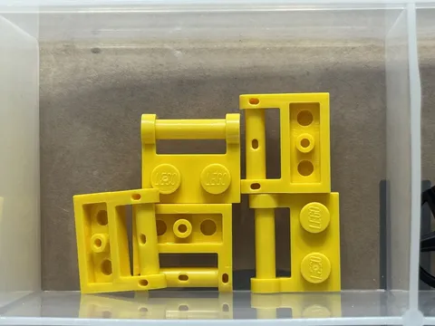 LEGO Parts - Yellow Plate 1 x 2 with Bar Handle on Side - No 48336 - QTY 5