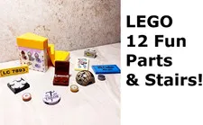 LEGO Printed Parts Lot of 12 Stairs Bed World Clock 1/2 Globe Tailor Spinner