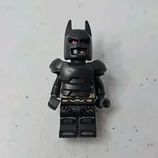 LEGO Batman Minifigure Black Armor Suit w/ Shoulder Pads & Black Cowl/Helmet