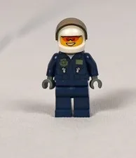 LEGO Swamp Police Helicopter Pilot Minifigure CTY0535 OS Blue 30311 City Toy