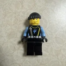 LEGO Aquazone Aquaraider Diver #4 Minifigure with Black Knit Cap #7776 AQU027