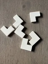 LEGO 14719 White Tile 2 x 2 Corner 6 Pieces