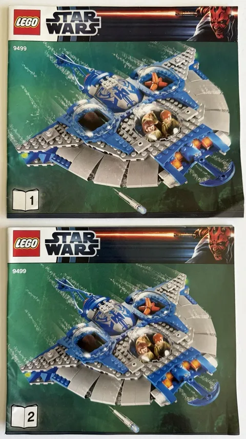 Lego Star Wars MANUAL ONLY 9499 - 1 & 2 Gungon Sub - Excellent Condition
