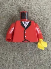 Lego Red Torso Riding Jacket Silver Buttons