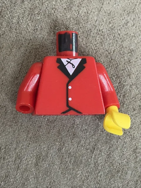 Lego Red Torso Riding Jacket Silver Buttons