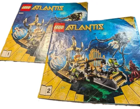 LEGO Atlantis Gateway of the Squid (set 8061) Instructions Manuald Only 1 & 2