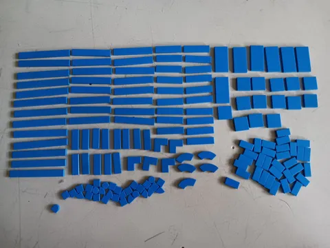 LEGO BULK LOT OF 154 BLUE SMOOTH TILES 1X1 1X2 1X3 1X4 1X6 1X8 2X2 2X4