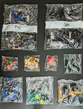 Bulk LEGO Technic Replacement Parts Lot Sealed Bags Blue Pins Axles Wheels 