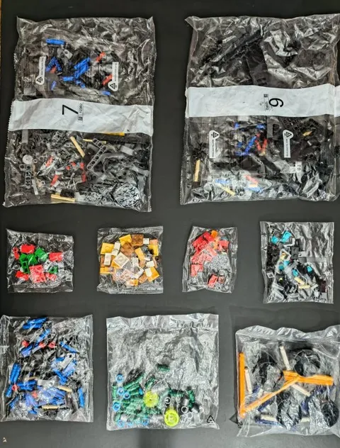 Bulk LEGO Technic Replacement Parts Lot Sealed Bags Blue Pins Axles Wheels 