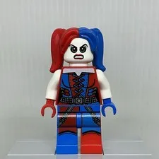 LEGO DC Batman II sh0260 Harley Quinn Blue Red Pigtails Minifigure 76053