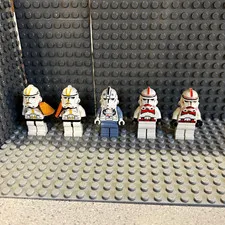 LEGO Star Wars Clone Troopers Mixed Lot of 5 Clone Trooper Plastic Minifigs