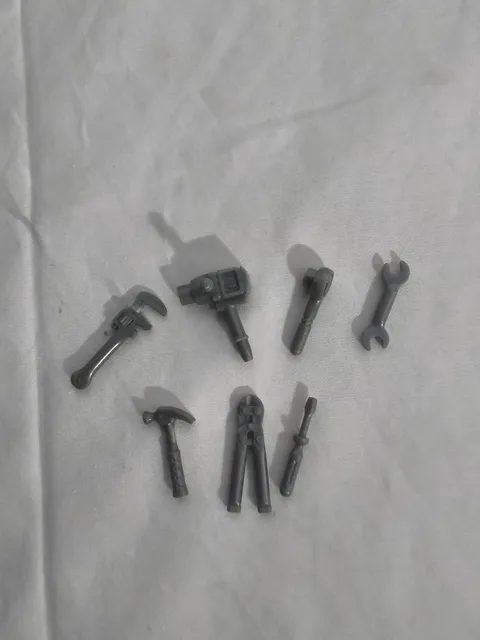 LEGO Flat Silver Mechanic Tools, Includes 7