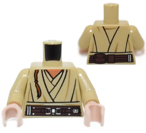 LEGO Tan Minifigure Torso Obi-Wan Kenobi Padawan Braid 75092 75058 9499 6006062